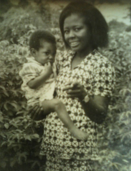 My mum and little me