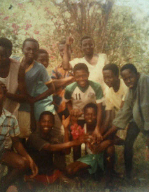 With classmates after manual work in St. James Minor Seminary/High School in 1993
